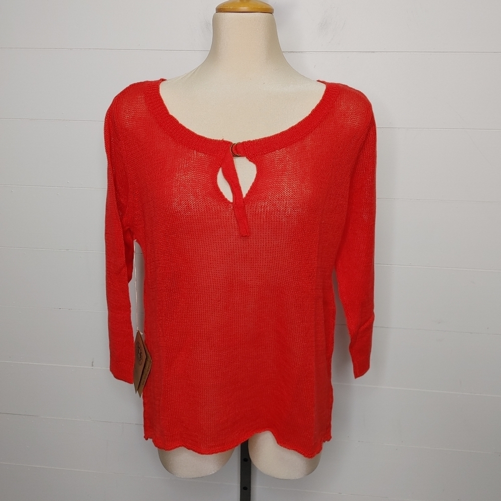 The Earth Collection linen cotton blend pullover sweater L